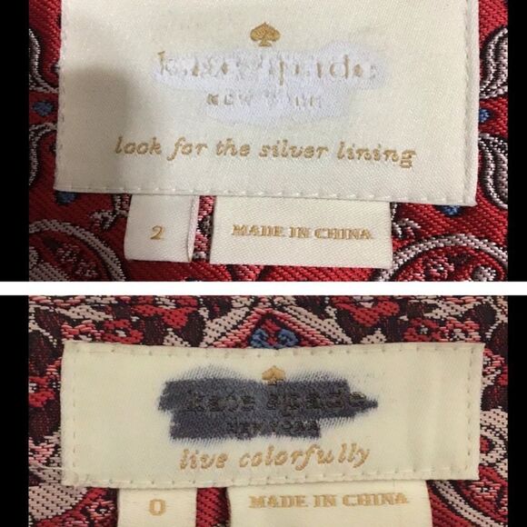 kate spade Red Runway Medallion Jacquard Pantsuit Blazer Size 2 Trousers Size 0 - Picture 15 of 16